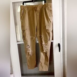 Fair Play cargo Ripped pants Beige Size 42/26